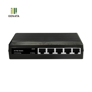 GENATA AI PoE Switch 4พอร์ตสวิตช์ PoE สำหรับกล้อง IP และโซลูชั่นกล้องวงจรปิด - Product Image 1