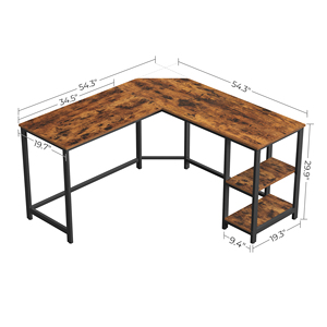 Escritorio de madera para computadora, muebles de mesa de oficina con estantería, escritorio para juegos de computadora - Product Image 6