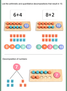 Montessori Math Manipulatives Lern nummern-und Zähl spiele aus Holz Zehn-Rahmen-Set für Grundschul zimmer und Kindergarten - Product Image 6