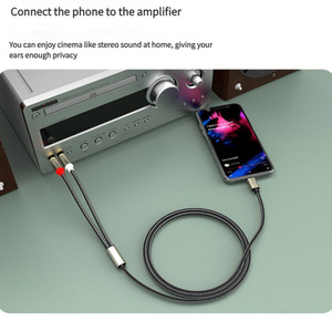 Type-C 1-to-2 Cable Copper Converts Dual Audio <strong>RCA</strong> Heads for Connecting <strong>Speakers</strong> Power Amplifiers 2 <strong>RCA</strong> Subwoofers Mobile Phones - Product Image 3