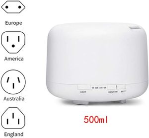 Vendita calda 7 colori 500ML diffusore di olio essenziale Mini installazione di plastica umidificatore altoparlante 1 anno per uso domestico - Product Image 3