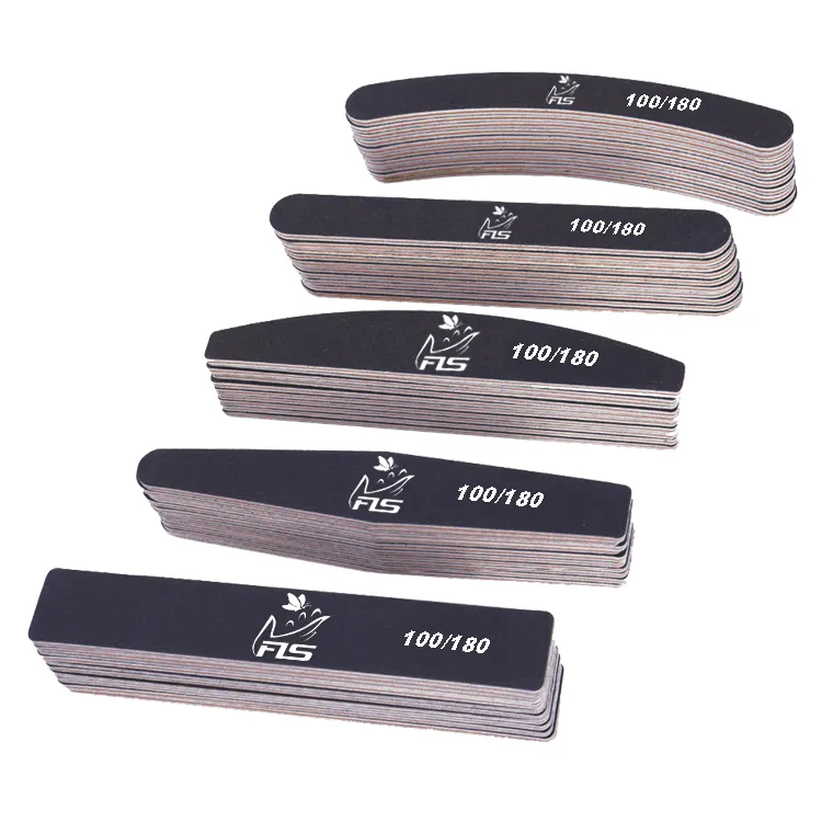 Various grtis 80/100/120/150/180/240 black nail file wholesale cheap price nail black file