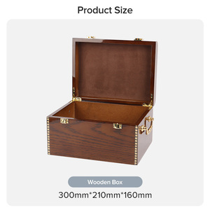Sundo nhà máy bán buôn lớn bằng gỗ lưu trữ Hộp Tùy chỉnh Pet Quan Tài hộp gỗ xì gà thuốc lá bao bì hộp gỗ - Product Image 3