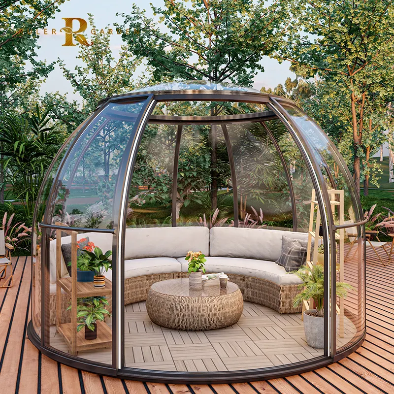 Dôme tente 4 saisons planétarium luxe lucarne bulle extérieur hôtel événement clair transparent tente maison polycarbonate igloo dôme