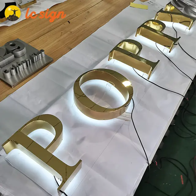 Top qualität alphabet dekorative led werbung frontlit kanal metall buchstaben zeichen für shop