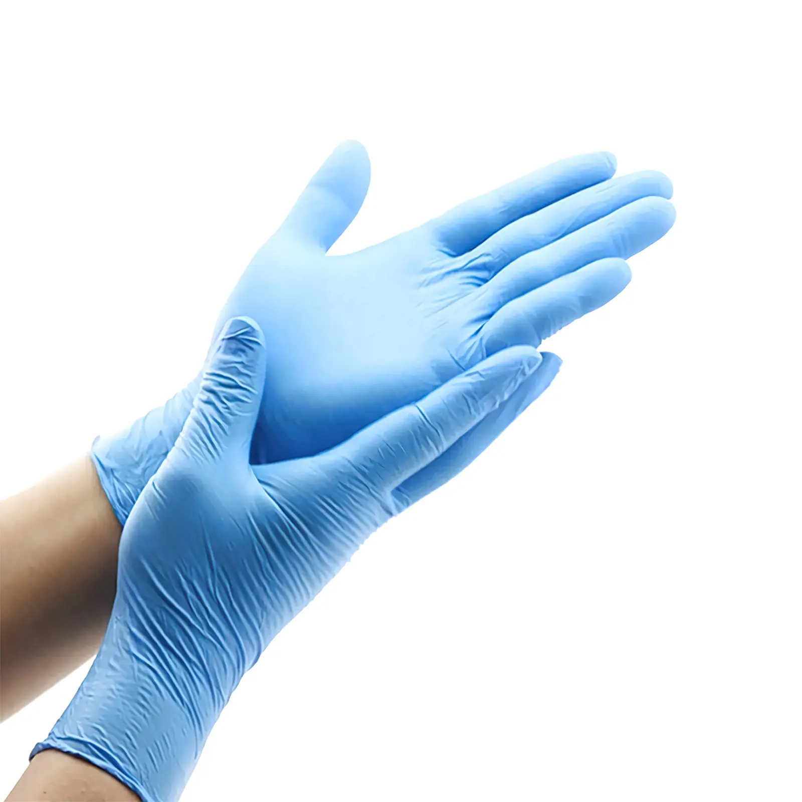 Guantes de mano desechables sin polvo baratos al por mayor guantes de nitrilo estériles personalizados para Examen de pantalla