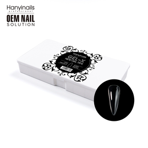 OEM kendi marka jel X İpuçları Pro kutusu uzun Stiletto-B yumuşak tırnak uzatma İpuçları yarım kapak tasarımı için basın-tırnakları - Product Image 1