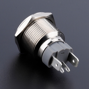 16mm 19mm 22mm10A防水モーメンタリ<span class=keywords><strong>LED</strong></span>メタルプッシュボタンスイッチ、リングパワーシンボルライト付き220V <span class=keywords><strong>6V</strong></span> 12V 24V