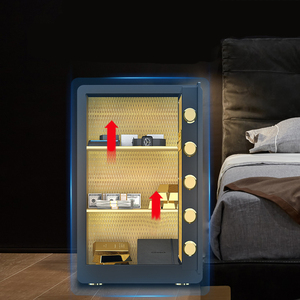 Caja fuerte electrónica digital con sistema de alarma inteligente, caja de seguridad de acero, cerradura de llave, armario doméstico ignífugo para uso doméstico - Product Image 3
