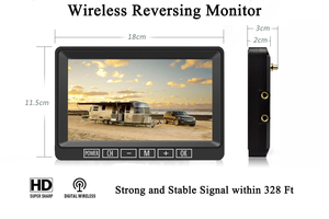 Awintech Wireless <strong>Reverse</strong> Camera 7&quot; Vehicle Rear View Monitor + Waterproof Back up Camera Night Vision Parking <strong>System</strong> for Truck - Product Image 2