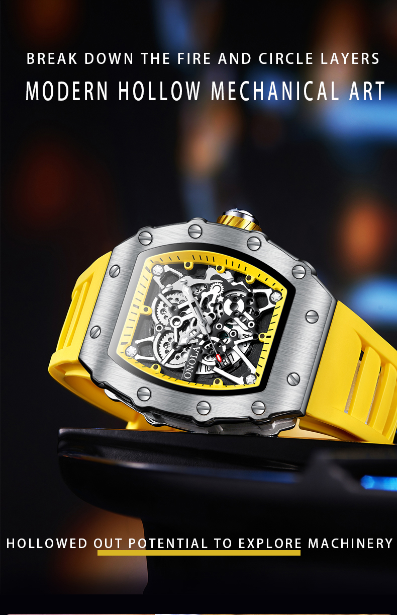 ONOLA 3827 Barrel Tonneau Shape Watches - Custom Men's Design