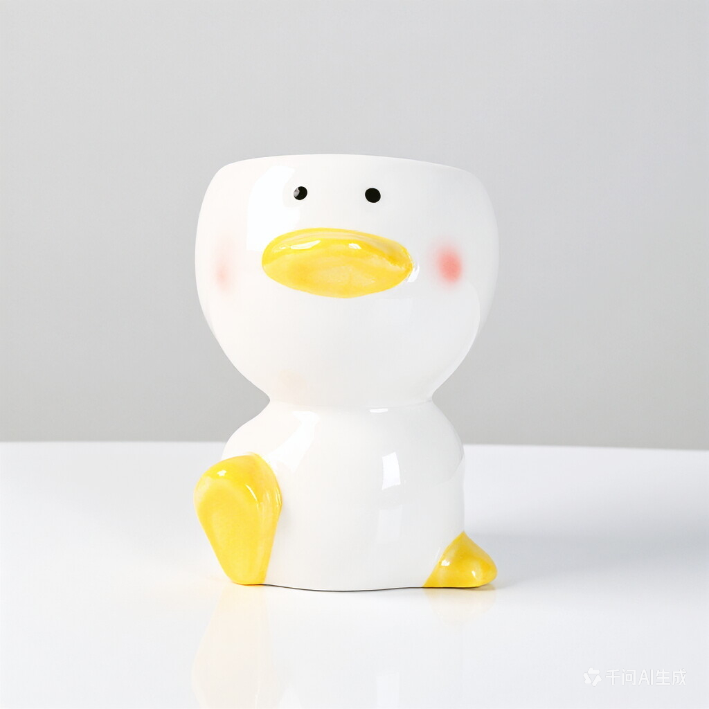 Pot de fleur de canard jaune meng