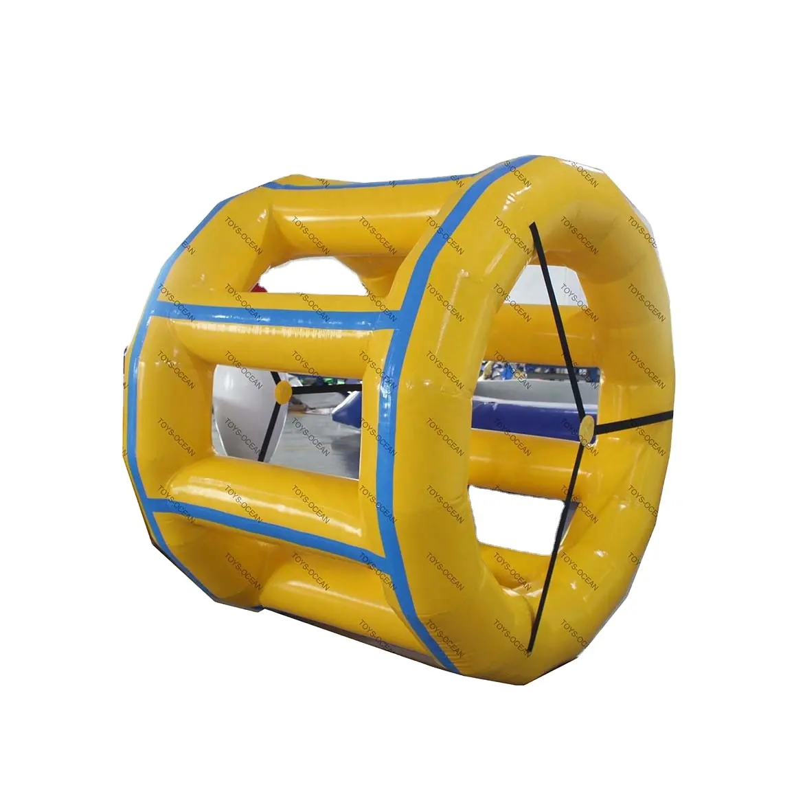 Colorido agua jugando divertido inflable rodillo de la rueda para piscina/lago inflables juegos de agua