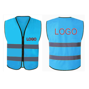 Kwaliteit Blauw Veiligheid <span class=keywords><strong>Vest</strong></span> Met Zakken Met Logo Gedrukt