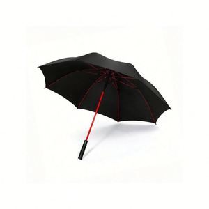 可定制标志户外天井伞高品质现代设计，带紫外印刷铝塑料手柄防水可折叠 - Product Image 1