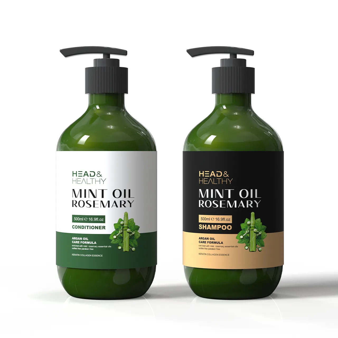 Soins capillaires naturels kératine organique marque privée huile d'argan anti-chute de cheveux shampooing et après-shampoing ensemble