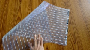 <strong>Led</strong> Indoor Adhesive Transparent Screen 3mm Thickness <strong>LED</strong> Screen Display P10 Flexible <strong>Led</strong> Wall Panel, Accept Custom - Product Image 2