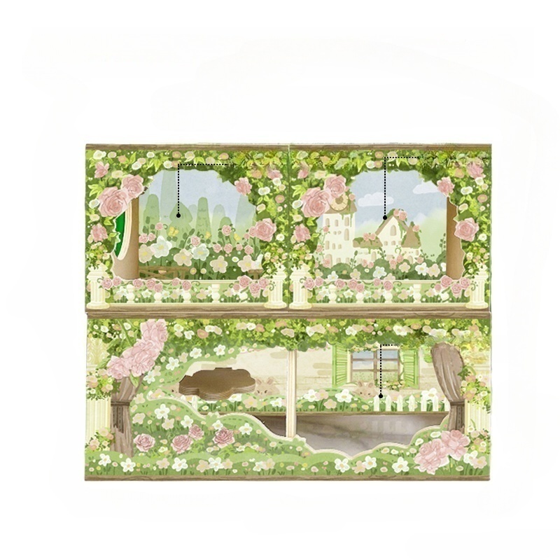 Gray/Flower Knows Building Block Tunnel Set - Model B