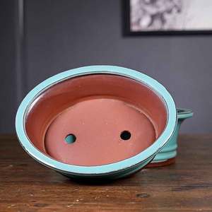Ceramic Bonsai Tree Pot Training <strong>Planter</strong> with Drainage Hole Breathable Handmade Zisha Pottery Growing Plant Pot with Mesh - Product Image 2