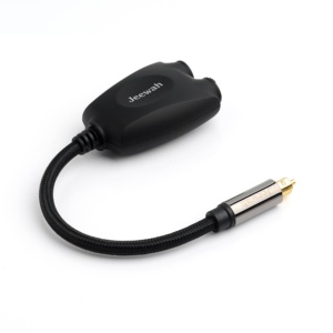 Adaptador divisor coaxial de Audio óptico Digital 1x2, Cables revestidos de PVC Toslink de fibra óptica para altavoz y reproductor de DVD