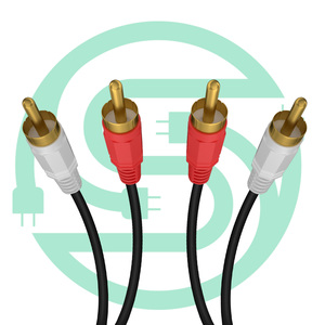 Chinese Factory Wholesale Direct Sales 2RCA Line Red and White Double Lotus Audio Line <strong>Two</strong> Pairs of Audio Connection - Product Image 5