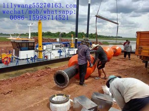 Flotador de pontón de manguera de goma de aceite de agua profunda DN990 flotadores de HDPE para tubería de draga - Product Image 5