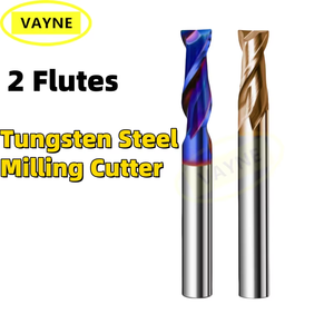 Yüksek hassasiyetli HSS Metal kesici karbür alaşım freze aracı anahtar koltuklu yönlendirici Bit 1 adet 2-Flute HRC55 alüminyum frezeler için - Product Image 2