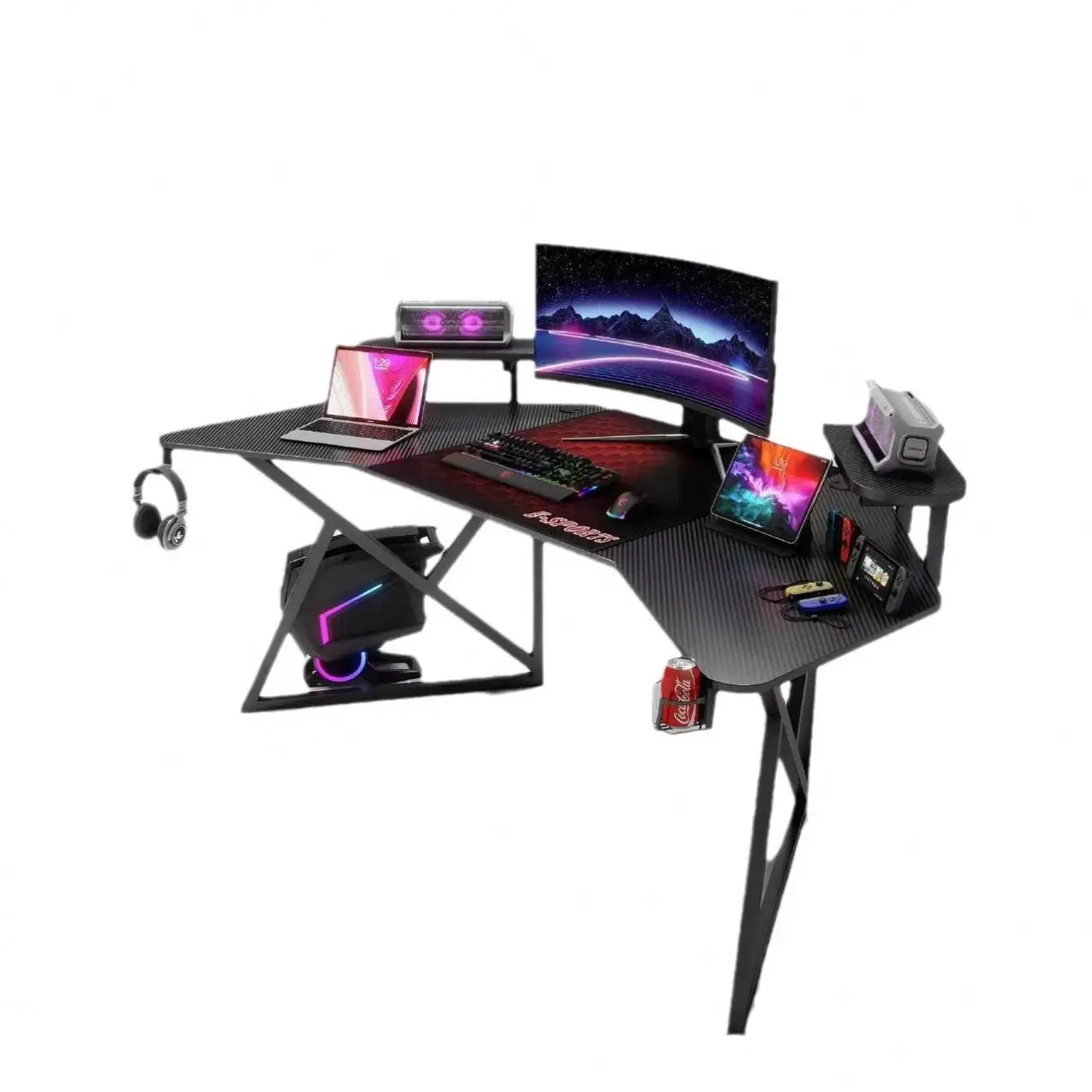 Tavolo rettangolare per uso domestico da scrivania e combinazione americana di lusso per PC