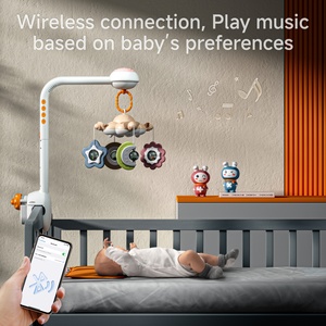 Tumama Kids 360 rotazione culla musicale per bambini in plastica Mobile con morbido granchio appeso giocattoli connessione Wireless culla giocattolo Mobile