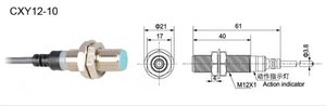 Sensor de proximidad inductivo capacitivo impermeable CNTD tipo IP67, interruptor de lengüeta magnético, medidor de agua, tecnología resistiva - Product Image 2