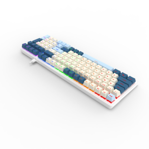 Inalámbrico retroiluminado RGB para juegos de tres modos personalizado para teclado mecánico Bluetooth Outemu Axis 100 teclas para e-sports
