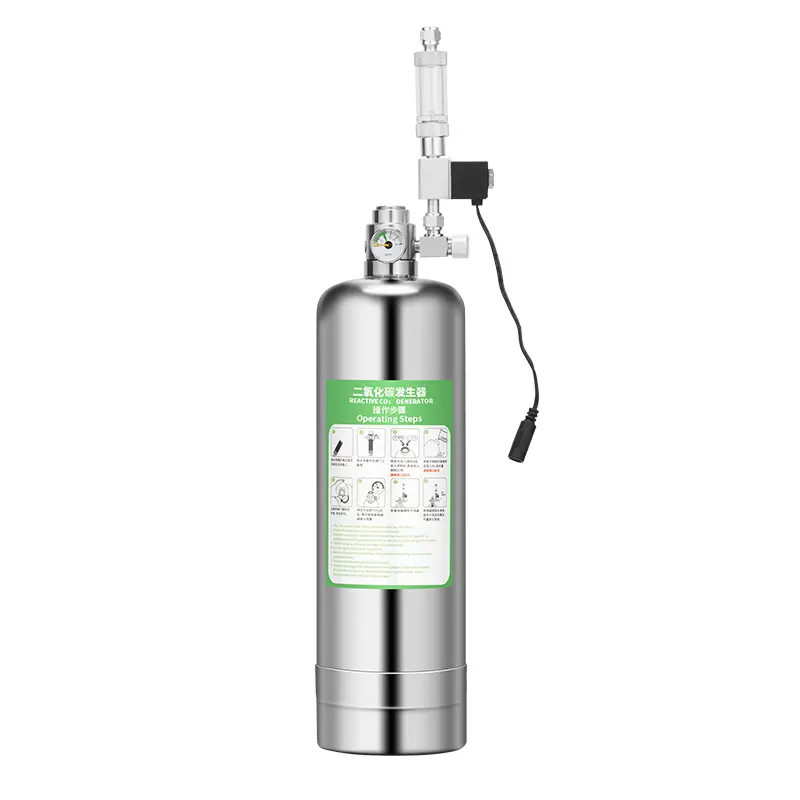 ZRDR-Kit de sistema generador de CO2 DIY para acuario, con ajuste de flujo de aire a presión, planta de agua, acuario, Co2, cilindro de gas ValveCo2