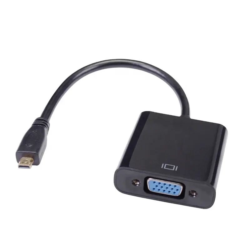 Convertidor de Audio de Cable adaptador Micro HDMI macho a VGA hembra para proyector PC