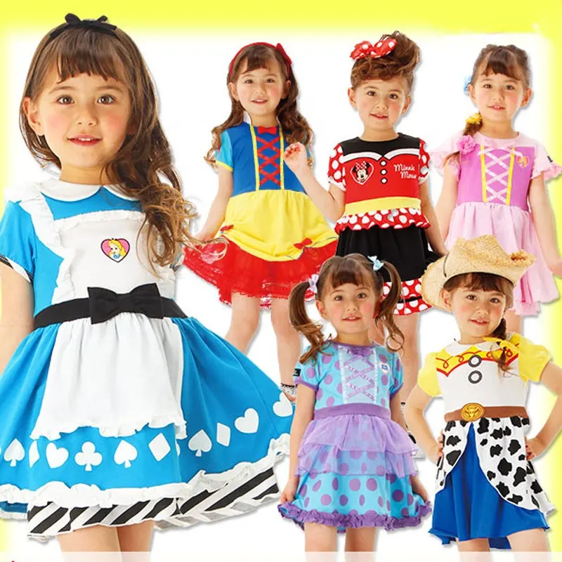 Di natale di Carnevale Cosplay Bambini Festa di Capodanno Neve Bianco Del Bambino di Estate Delle Ragazze del Vestito Costumi