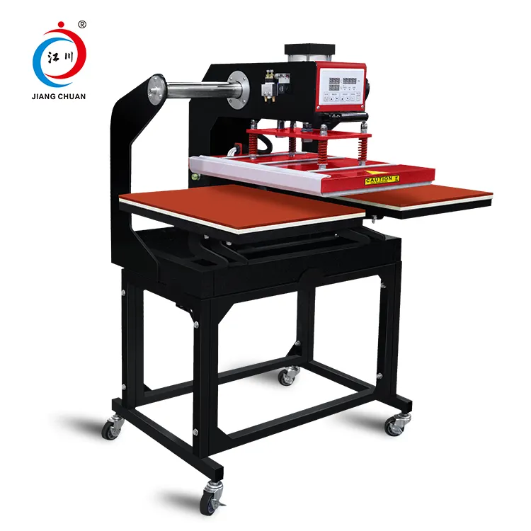 Máquina de transferencia de prensa de calor de mesa de trabajo doble neumática de gran tamaño inteligente