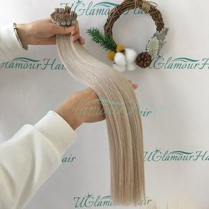 バージンキューティクル二重描画レミーヘアエクステンションの直接工場サプライヤー30インチストレッチ長さスティックチップバルク