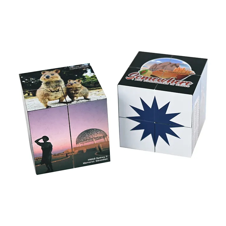 Cubo magico magnetico pieghevole infinito stampato personalizzato pubblicità regalo promozionale foto logo adesivo cubo magico