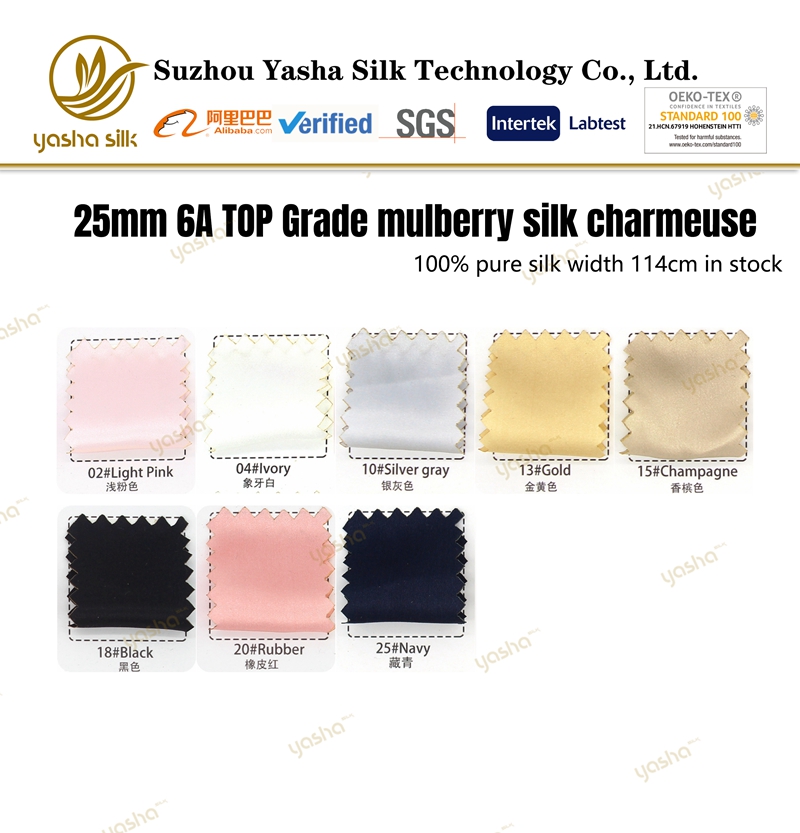 25mm silk fabric spot colour