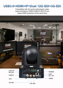 DDP-unterstützte 4K60 NDI PTZ-Kamera mit 25X optischem Zoom Auto-Tracking für die Besprechung von Live-Broadcast-USB-SDI-HDMI-LAN-Ausgängen - Product Image 3