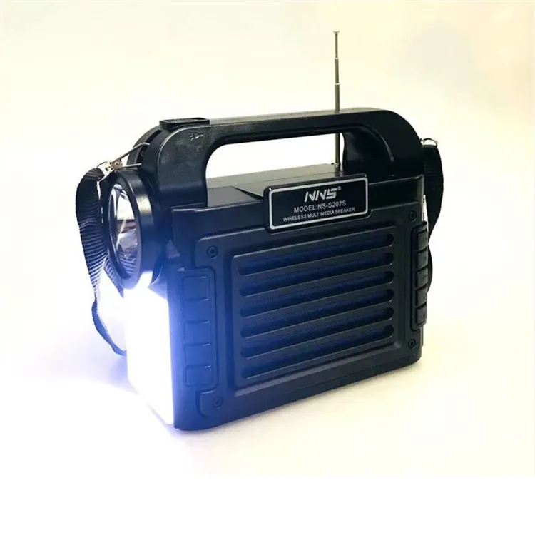 NNS NS S207Sl NS-S207SL 야외 휴대용 충전식 비상 전구 Uv 태양 Led 손전등 라디오