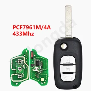 กุญแจรีโมทแบบพับ3ปุ่มสำหรับเบนซ์กุญแจอะไหล่อัจฉริยะพร้อม CWTWBB1G767 4A PCF7961M 433MHz - Product Image 3