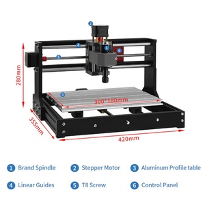 Tornillo T8 para madera Cnc 3018 Pro, la máquina de grabado láser de Control Grbl más barata, máquina enrutadora Cnc 3040, máquina de tallado de madera 3D