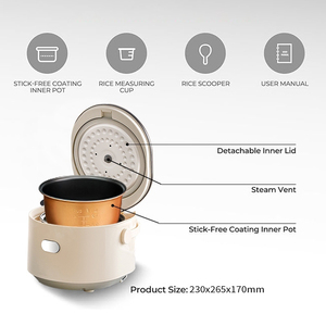 Chinesischer neuer Mini-Reiskocher 1.8L elektrischer tragbarer Multifunktion kocher mit Dampf garer und digitaler Steuerung für die Wohnküche - Product Image 5