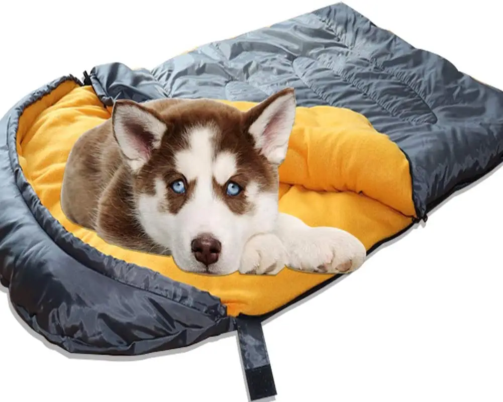Saco de dormir para perro, impermeable, cálido, empaquetable, para viajar, acampar, senderismo, mochilero