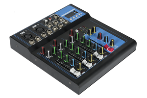 Profesional F4 4 ch karaoke Música 4 aux estudio grabación consolas de sonido grabadora controlador Dsp interfaz mezclador de audio DJ - Product Image 6