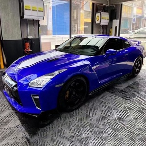 WRAPMASTER 1.52*17M kendinden yapışkanlı araba Sticker süper parlak metalik derin mavi PVC araba vinil filmi Sticker