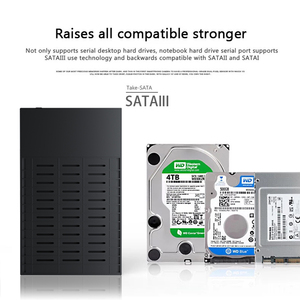 Shenzhen Factory 3.5 Inch USB3.0 Plastic External Case Support 2.5&amp; 3.5 Inch Combo 2 in <strong>1</strong> <strong>Enclosure</strong>