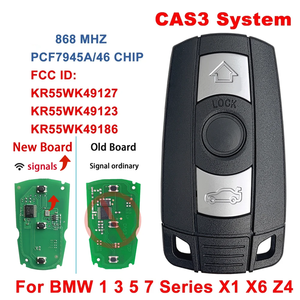 ชิป KR55WK49127คีย์ CAS3 3ปุ่มรีโมท868MHz สำหรับ2006-2012 BMW 1/3/5/7 Series X1 X6 Z4 - Product Image 2