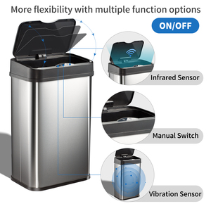 2024 OEM J & L Touchless 50L Thép Không Gỉ Thùng Rác Bin Tay Miễn Phí Thùng Rác Mùi Miễn Phí, Phong Cách Chất Thải Giải Pháp Cho Hiện Đại Văn Phòng - Product Image 6
