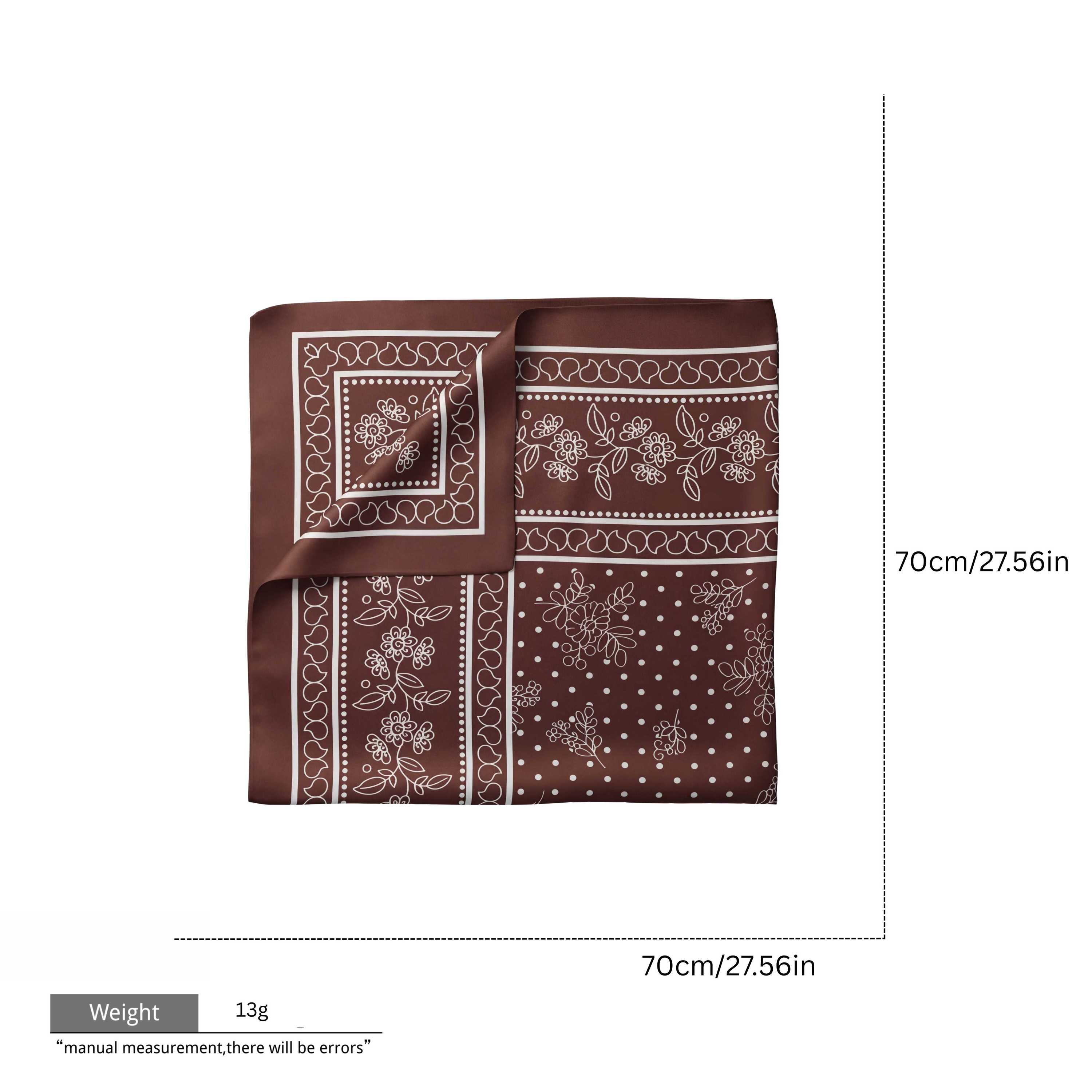Bandana écharpe patchwork marron